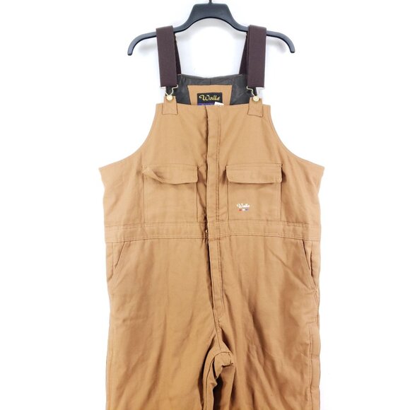 Walls Zero-Zone Mens 2XL Brown Insulated Bib Overalls Regular Cotton - Picture 7 of 10